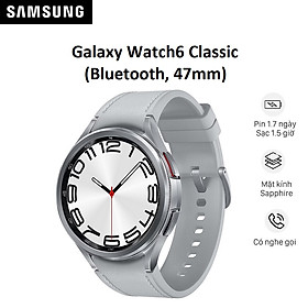 Đồng hồ thông minh Samsung Galaxy Watch 6 Classic (Bluetooth, 47mm) R960 - Hàng Chính Hãng