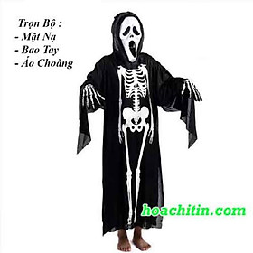 Áo Choàng Bộ Xương Hoá Trang Halloween