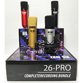 Micro thu âm cao cấp Big Max 26 pro - Mic thu âm hát karaoke online chuyên nghiệp - Chống hú, chống nhiễu, xứ lí tạp âm cực tốt - Giao màu ngẫu nhiên - Hàng chính hãng