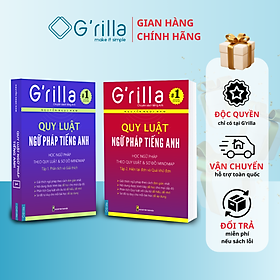 Sách - combo quy luật ngữ pháp tiếng anh grilla tập 1 và 2, kèm quà tặng