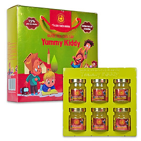 Hộp Nước Yến Thiên Hoàng Yummy Kiddy Hương Trái Cây (6 Lọ x 70 ml)
