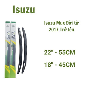 Cần gạt mưa ô tô thanh mềm A9 dành cho xe Isuzu: Dmax, Mux - Hàng nhập khẩu