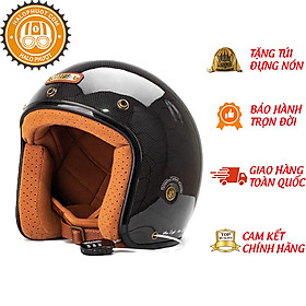 Mũ Bảo Hiểm 3/4 Bulldog Heli Carbon 2020