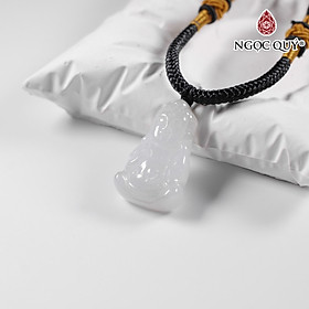 Mặt dây chuyền phật Bảo Bao đá cẩm thạch type A cầu bình an cho bé 27x18mm mệnh hỏa mộc - Ngọc Quý Gemstones