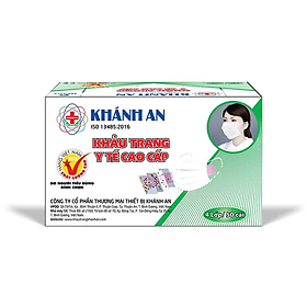 Khẩu trang y tế Khánh An 4 lớp kháng khuẩn SMS hộp 50 cái