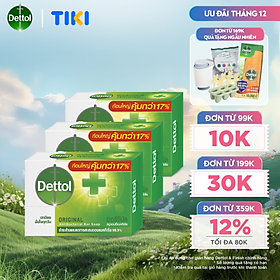 Combo 3 xà phòng Dettol kháng khuẩn 100g