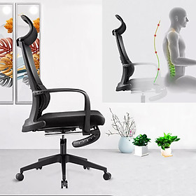 Ghế Ergonomic ngồi làm việc tại nhà có gác chân kết hợp lưng ngả nghỉ ngơi thư giãn Ghế chân xoay lưng lưới hỗ trợ cột sống / relaxing office chairs / Ergonomic chairs CR4319-M CAPTA