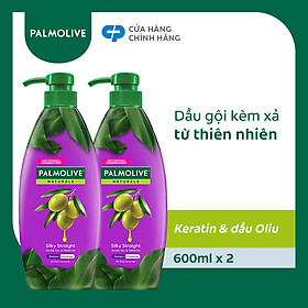 Bộ 2 Dầu gội xả 2in1 Palmolive thiên nhiên 600ml