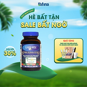 Tảo Mặt Trời Earthrise Spirulina Gold Plus - Tăng cân chắc khỏe từ hệ cơ, an toàn tự nhiên, nhập khẩu nguyên hộp - Lọ 360 viên