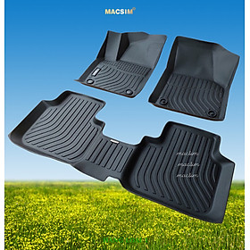 Thảm lót sàn xe ô tô Volkswagen Teramont X 2023+ Nhãn hiệu Macsim chất liệu nhựa TPE cao cấp màu đen