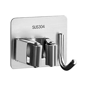 Mua Móc inox kẹp giữ chổi dán tường- Móc treo chổi chống nước- có thể chịu lực lên đến 4kg M03
