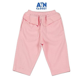 Quần Baggy Dài bé gái Hồng Trơn Nhung tăm. - AICDBG4PIGXM - AIN Closet