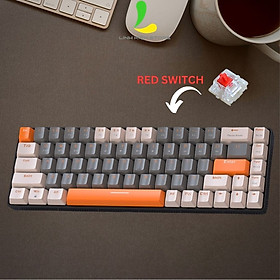 Mua Bàn phím cơ ZIYOULANG K68 cao cấp - Phím cơ gaming 68 phím trục cơ kết nối bluetooth và USB  tuổi thọ 50 triệu lần bấm - Hàng nhập khẩu