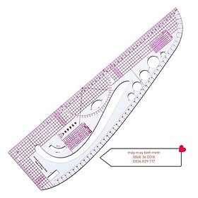 Mua Thước vẽ may góc vuông và đường cong chất liệu nhựa dẻo ứng dụng nhiều trong cắt may  Thước nhựa thẳng 3245