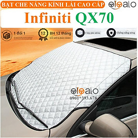 Tấm che nắng kính lái ô tô Infiniti QX70 vải dù 3 lớp cao cấp TKL - OTOALO