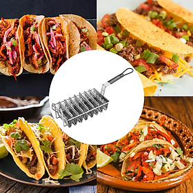 Stainless Steel Taco Basket 8 Shells Tortillas Cake Taco Shell Mold Frying