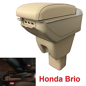 Hộp tỳ tay xe hơi, ô tô dành cho xe Honda Brio và Honda BR-V cao cấp tích hợp 7 cổng USB, mã DUSB-BRO