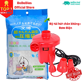Túi hút chân không DoDoDios-Loại cao cấp DÀY GẤP ĐÔI, KÈM NẮP VAN CHỐNG RÒ RỈ HƠI, chống nước, tránh ẩm, nấm mốc quần áo, Túi hút chân không đựng q