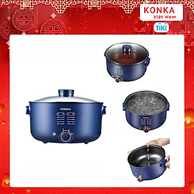 Mua Nồi lẩu KONKA KZG-HP502 nồi lẩu điện đa năng bền đẹp dễ sử dụng công suất 1300W bảo hành 12 tháng - Hàng nhập khẩu
