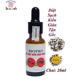 Thuốc diệt kiến gián sinh học BioPro Chai 20ml Dạng nhỏ Giúp diệt sạch kiến gián tận gốc, kiến đen, kiến lửa, gián đức