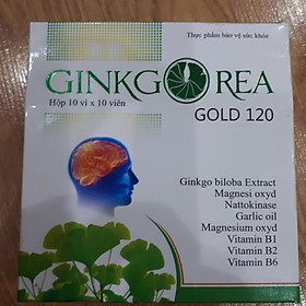 THỰC PHẨM CHỨC NĂNG GINKGO BILOBA 120 - GINKGOREA GOLD  - TĂNG CƯỜNG LƯU THÔNG TUẦN HOÀN MÁU NÃO