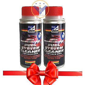 BỘ 2 Phụ gia vệ sinh buồng đôt xe máy Bluechem Fuel System Cleaner 50ml