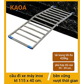 Thang đi xe máy inox . kt 115x40 cm