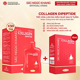 (New) Nước uống Collagen depeptide 30 túi Sắc Ngọc Khang tinh khiết nhập khẩu từ Nhật Bản, đạt chuẩn hàm lượng hấp thụ nhanh & vượt trội giúp trẻ hóa làn da - săn chắc và sáng mịn