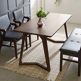 Mua Bộ Bàn Ghế Hàn Quốc LENUS Table 6 – Bench 6 + 2 chair (W-B)