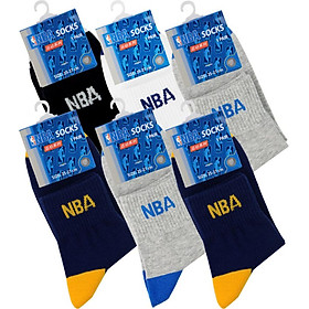Bộ 6 Đôi Tấ́t Nam Thể Thao Thoáng Khí NBA