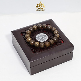 Vòng tay trầm hương đeo tay tròn đơn size 12mm