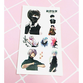 Set 5 Bảng hình xăm Tokyo Ghoul Sticker Tattoo