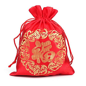 Combo 5 Túi gấm chử phúc màu đỏ Thượng Hải phong thủy TÀI LỘC VÀ MAY MẮN