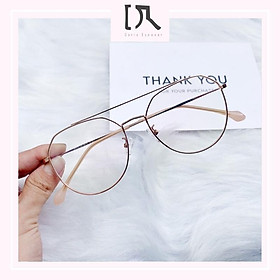 Gọng Kính Cận Nam Nữ Tròn Form To Màu Vàng Hồng Thời Trang DORISEYEWEAR