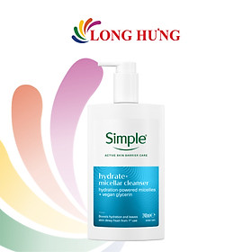 Sữa rửa mặt dưỡng ẩm Simple Hydrate+ Micellar Cleanser (240ml) - Hàng chính hãng