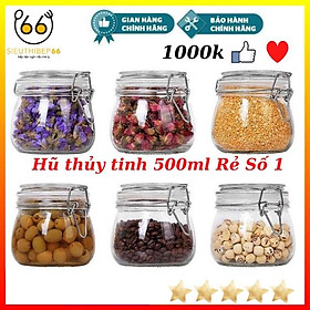 Mua Hũ thủy tinh Nắp Cài (Gài) dung tích 500ml   hộp đựng thực phẩm  gia vị cao cấp