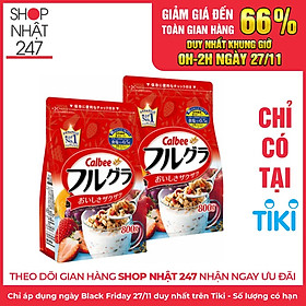 Combo 2 gói Ngũ cốc hoa quả Calbee Furugura Nhật Bản (gói 800g x 2)