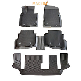 Thảm ô tô sd1 2 lớp dạng lưới lục giác Mazda CX8 màu đen - bề mặt cao su siêu sạch - Macsim