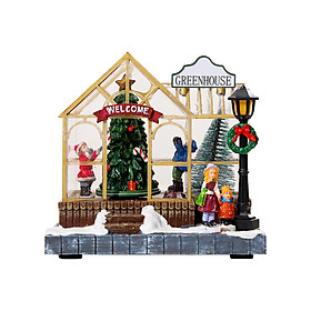 Christmas LED Lighted House Table Centerpiece for Living Room Bedroom Indoor
