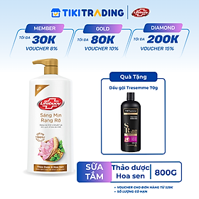 Sữa Tắm Lifebuoy 800gr Detox Và Sạch Sâu Khỏi Bụi Mịn Pm2.5 Detox 100% Từ Thiên Nhiên Diệt Khuẩn - Thảo Dược & Hoa Sen