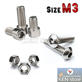 Mua Bộ 10 ốc lục giác INOX size M3 3 ly nhiều kích thước