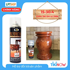 Sơn xịt bóng gỗ PU Polyurethane Bosny No.1911 - Nhập khẩu Thái Lan (Loại Bóng mờ)