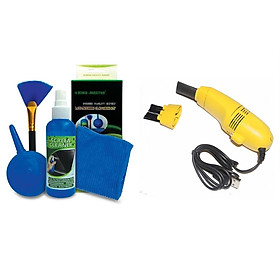 Mua Combo Bộ Vệ Sinh 4 Món + Tặng Kèm Hút Bụi Mini Cho Bàn Phím
