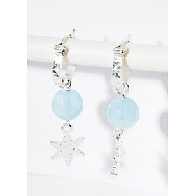 Bông tai hoa tuyết đá thiên nhiên - Ngọc Quý Gemstones