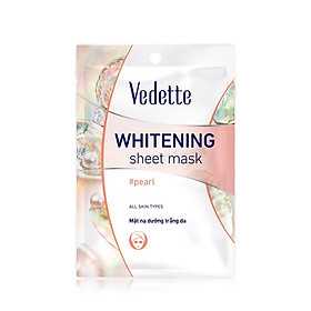 Hình ảnh Mặt nạ giấy dưỡng trắng da Ngọc trai Vedette Whitening Mask Pearl 22ml