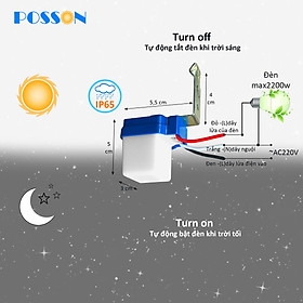 Công tắc cảm biến ánh sáng cảm ứng ánh sáng thông minh tự động bật tắt SS-LS