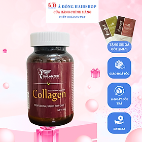 Bột Collagen Tươi Galanzer Protein Giúp Tóc Mềm Mượt Chắc Khỏe Cho Cả Nhuộm Ép Phục Hồi Tóc 50g + Gội xả gói Karseell 15ml