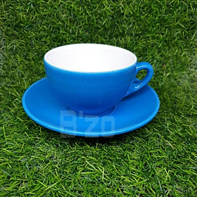 Bộ cốc capu 220ml kèm đĩa kê sứ, cốc uống nước, cốc capuchino, cốc uống cà phê, cốc sứ Bát tràng. Được chọn màu