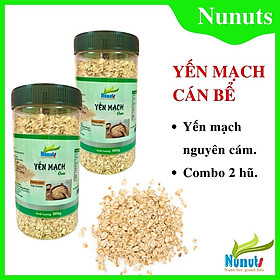 1kg yến mạch nguyên cám,hữu cơ, cán bể Nunuts (2 hũ 500g) nấu cháo bé ăn dặm hoặc ăn giảm cân cực kì tốt