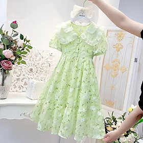 SHUANGYAN Cô gái mảnh hoa đầm 2022 mùa hè trẻ em công chúa váy cô gái tây váy đầm bé chiffon đầm